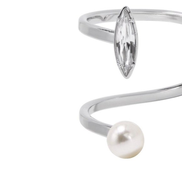 MIMCO Silver Pearl Bangle Bracelet Cuff AS NEW - Picture 4 of 5